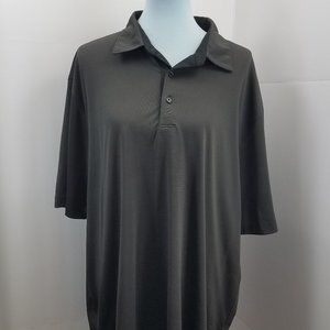 Greg Norman Play Dry Dark Grey Short Sleeve Polo